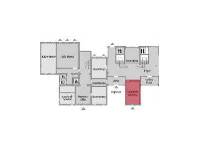 Planimetria della Sala della chiesina